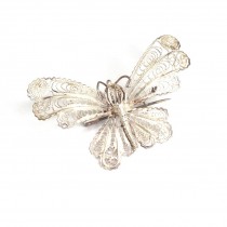 Veche broșă malteză | Fluture | argint filigranat