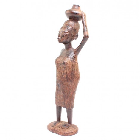 Statueta decorativa africana - femeie Bobo - lemn de abanos - Burkina Faso