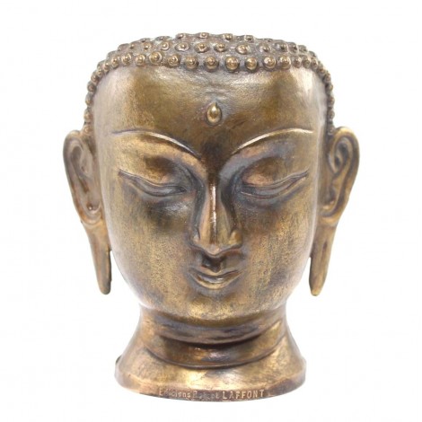 Statuetă Buddha | suport pentru aromatizator brûlé-parfum | aliaj bronz | Franța anii '40