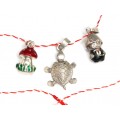 Pandantive charm din argint emailat | puișor Calimero, broască țestoasă & cuipercuță | Italia