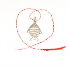 Pandantiv modernist din argint | Pește | Italia cca.1960