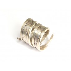 Inel tribal Miao | Spirală | manufactură în argint - Thailanda