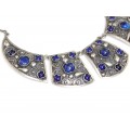 Opulent colier egiptean | argint & lapis lazuli | cca.1930