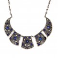 Opulent colier egiptean | argint & lapis lazuli | cca.1930