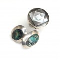 Set: Cercei și inel modernist mexican | argint & abalone | anii '50