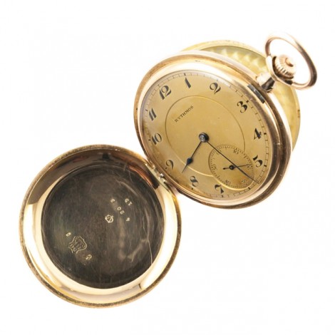 Ceas de buzunar Savonette din aur 14k | Rythmos | Paul Ditisheim - Elveția cca.1925