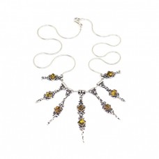 Rafinat colier choker decorat cu anturaje de chihlimbar negru | argint | Polonia Rafinat colier choker decorat cu anturaje de chihlimbar negru | argint | Polonia