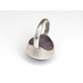 Impresionant inel modernist  | Argint & Safir Purpuriu cu Asterism | Statele Unite