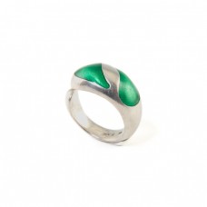 Inel modernist | argint & email | Italia cca.1960 Inel modernist | argint & email | Italia cca.1960