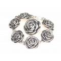 Set : brățară și pandant din argint " Cire Perdue " | Trandafiri | Mexic