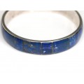 Brățară " bangle " peruviană | argint 950 & Lapis lazuli | cca. 1970