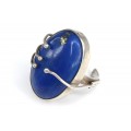 Impresionant inel statement | argint & lapis lazuli | India