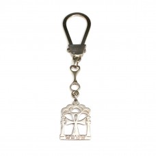 Breloc egiptean cu medalion ortodox | Cruce Coptică | manufactură în argint