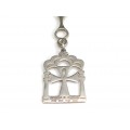 Breloc egiptean cu medalion ortodox | Cruce Coptică | manufactură în argint