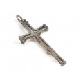 Delicat pandant-crucifix modernist | manufactură în argint | Italia cca.1950