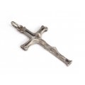 Delicat pandant-crucifix modernist | manufactură în argint | Italia cca.1950