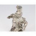 Statuetă caricaturală: Mareșalul " Papa Joffre " | manufactură în argint | Spania anii '30