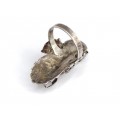 Vechi inel nobiliar chinezesc | Dragon Imperial | argint & coral antic | cca. 1900