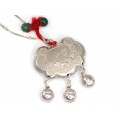 Colier cu amuletă chinezească Bai Jia Suo | argint & jad | 