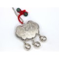 Colier cu amuletă chinezească Bai Jia Suo | argint & jad | 