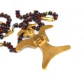 Colier statement " Tairona Bird God " | otel aurit 24K & pietre naturale | Columbia