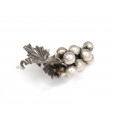 Pandant - miniatură  din argint | Ciorchine de struguri | Italia