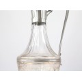 Elegant decantor aiguillère | cristal & staniu | atelier Dacoras - Paris cca. 1960