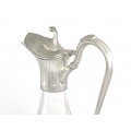 Elegant decantor aiguillère | cristal & staniu | atelier Dacoras - Paris cca. 1960