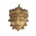 Veche amuletă pectorală | Masca Ashanti | aliaj bronz | Ghana