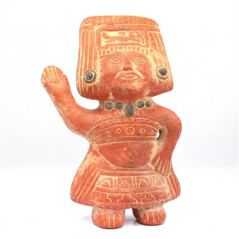 Statuetă din ceramică arsă | Azteca -  Ocēlōtl | Mexic 