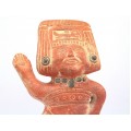 Statuetă din ceramică arsă | Azteca -  Ocēlōtl | Mexic 