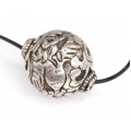 Colier cu veche amuletă japoneză | Phoenix Hou - ou | argint | perioadă Meiji