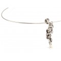 Colier choker cu inedită amuletă Cornicello | argint | atelier Arpa - Italia