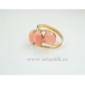 inel aur 18 k & coral angel skin. atelier napoletan. sec XX