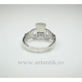 inel Claddagh. argint. atelier Solvar. Irlanda