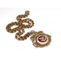 RAR: Set de bijuterii  "REGINA MARIA" 1927 | colier și cercei | atelier Coro U.S.A