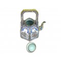 Splendid ceainic chinezesc | alamă cloisonné | cca. 1910 |  perioada Qing