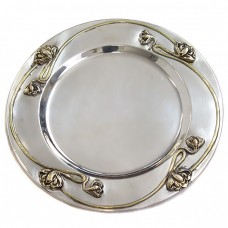 Platou pentru aperitive, în stil Art Nouveau | alamă argintată | Franța Platou pentru aperitive, în stil Art Nouveau | alamă argintată | Franța