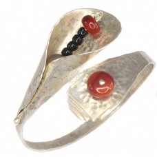 Brățară Furculision | Cală cu Spirala Vieții | argint & agate carnelian | bijuterie de autor | UNICAT Brățară Furculision | Cală cu Spirala Vieții | argint & agate carnelian | bijuterie de autor | UNICAT