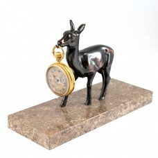 Inedit suport Art Deco pentru ceas de buzunar | staniu cuprat & marmură William | Franța cca.1930