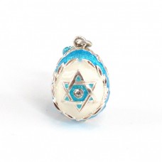 Pandant religios Steaua lui David | stil Faberge |  argint emailat | Rusia