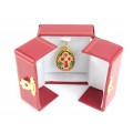 Pandant religios Crux Gemmata | stil Faberge | argint aurit și emailat | Rusia