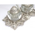 Splendidă encrieră neoclasică din argint & cristal bizotat | atelier Peruggia & C. | Italia cca.1940