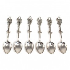 Rafinat serviciu de lingurițe demitasse | manufactură în argint | atelier Gewe M. - Suedia