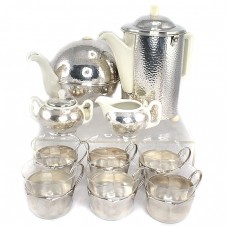 RAR : Set Art Deco - Bauhaus, pentru ceai și cafea | 10 piese | atelier WMF cca.1945 RAR : Set Art Deco - Bauhaus, pentru ceai și cafea | 10 piese | atelier WMF cca.1945