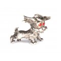 Simpatic pandant din argint | Shorkie | metis de Yorkshire Terrier cu Shih Tzu chinezesc