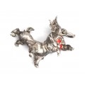 Simpatic pandant din argint | Shorkie | metis de Yorkshire Terrier cu Shih Tzu chinezesc