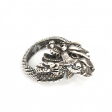 Inedit inel cinetic balinez | Dragon - Naga | manufactură în argint | Indonezia