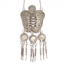 Colier cu veche amuletă chinezească | Liang Zhu | manufactură în argint | cca.1900