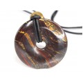 Colier cu spectaculoasă amuletă Bi | Zero Point Energy | spectaculos specimen de Ochi de Tigru Matrix